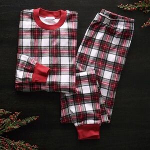 Pottery Barn Stewart Plaid Organic Cotton Pajamas